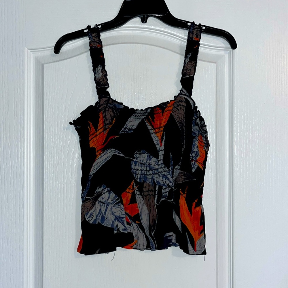 Floral scrunch tank